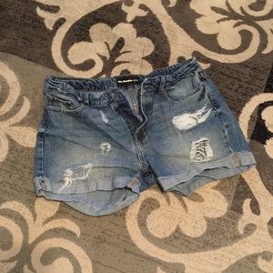 The Kooples Denim distressed shorts